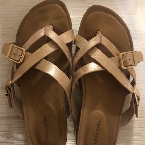 Rose Gold Footbed Sandals